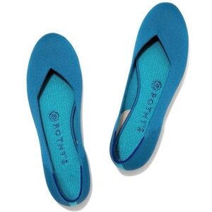 Rothy's The Flat Peacock Blue color flats ballet round toe  size 8 1/2